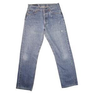 Vintage Levi’s 501 Button Fly Jeans Made in USA W31 L32 Light Wash